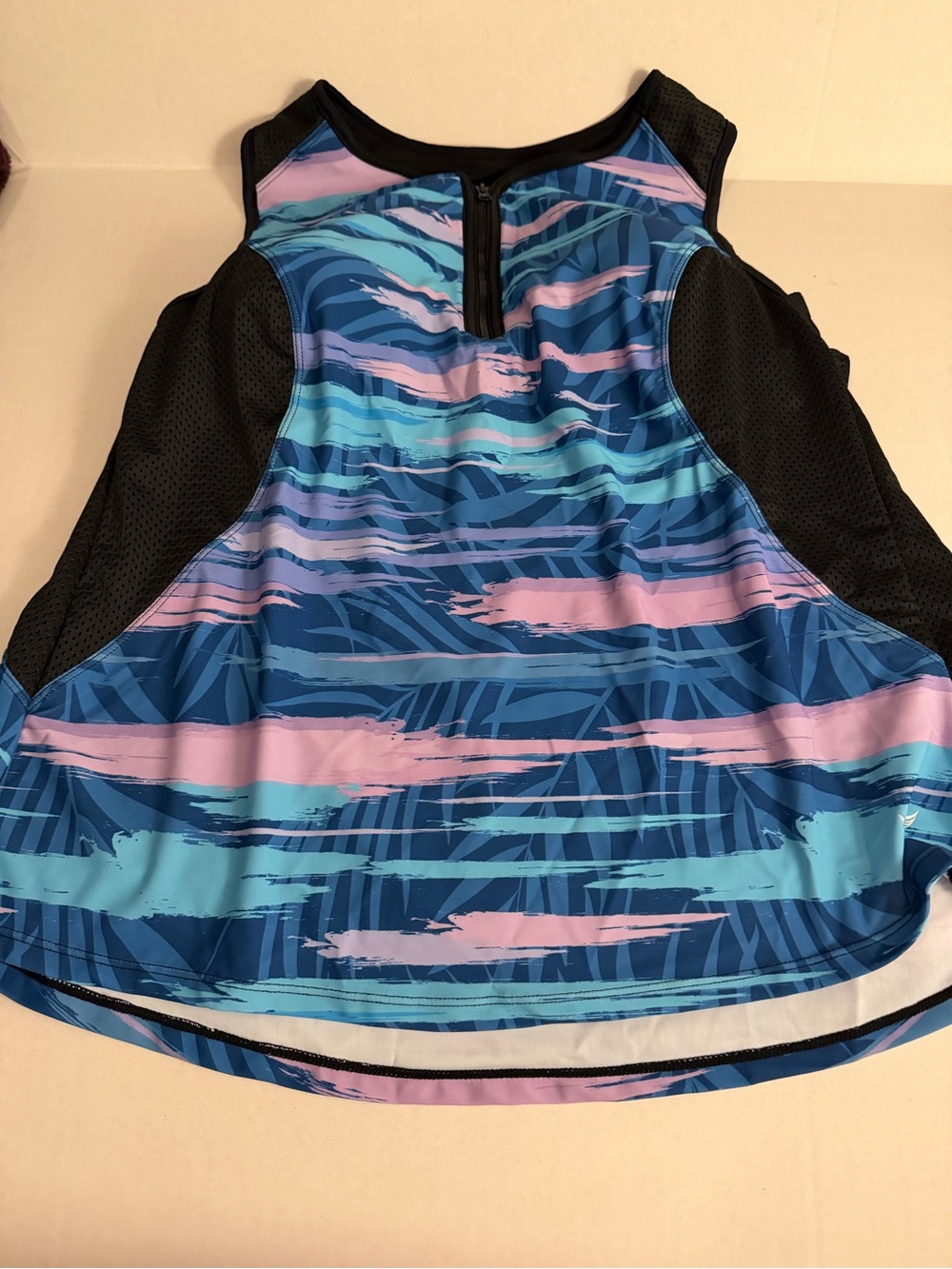 Angel Season Racerback Tank in Navy, Teal & Pink